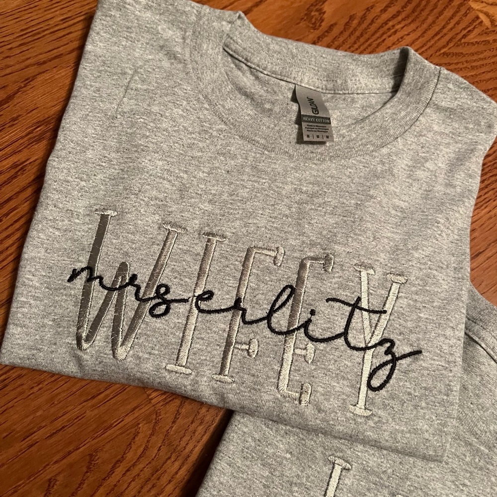 🆕 WIFEY T-SHIRT Embroidery